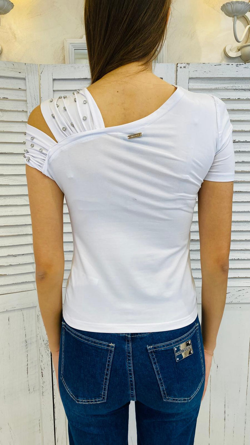 T-Shirt Diamanti sulla Spalla by NOSecrets