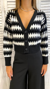 Cardigan Jaquard Geometrico by NOsecrets