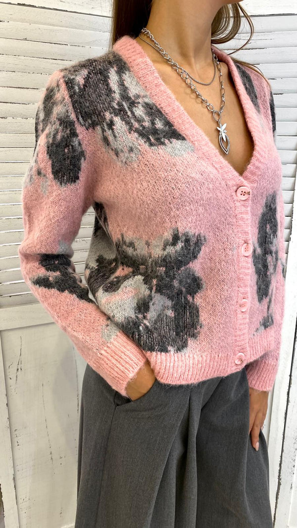 Cardigan Jacquard Rose by NOsecrets