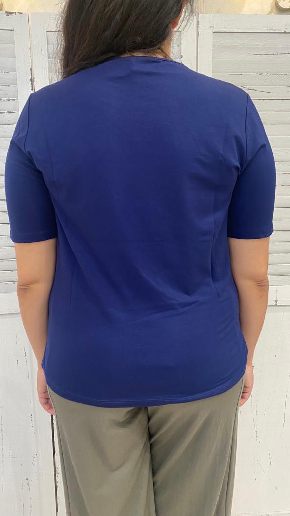 T-SHIRT BLU CON STAMPA