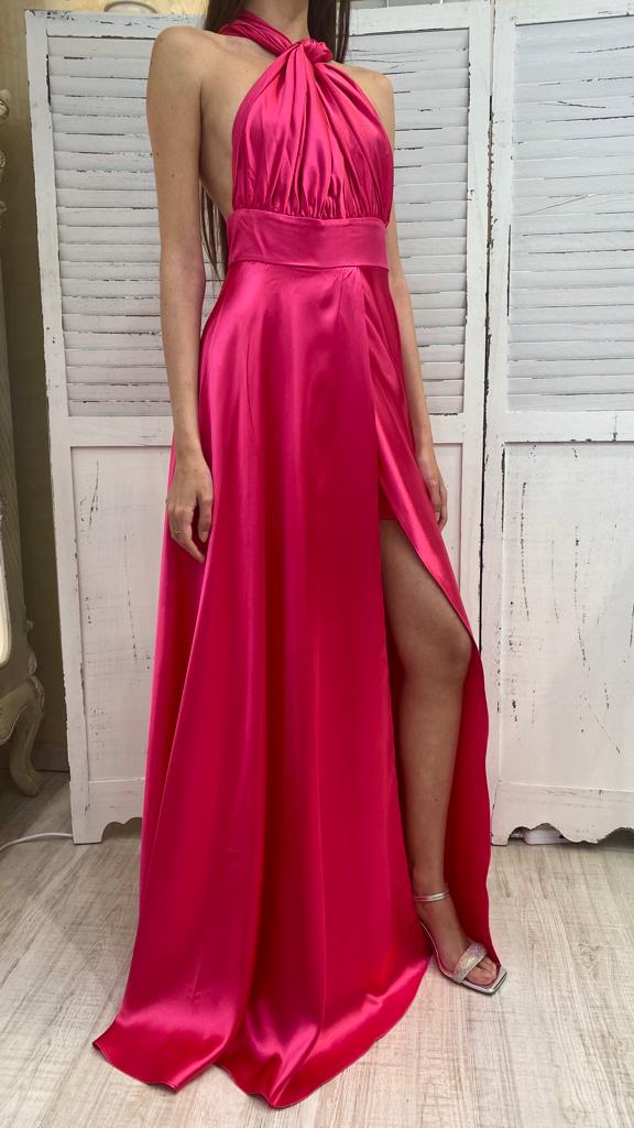 Infinity Dress Raso Fucsia by ViaMonteNapoleone